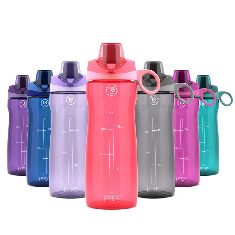 Pogo BPA-Free Tritan Plastic Water Bottle with Chug Lid, 18 Oz, Pink - Image 1